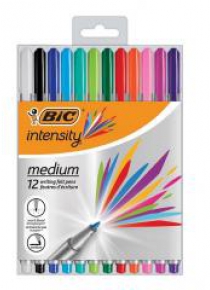 Cienkopisy Intensity medium mix ast etui 12szt BIC