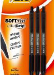 Długopis czarny Soft feel bls 3 szt BIC