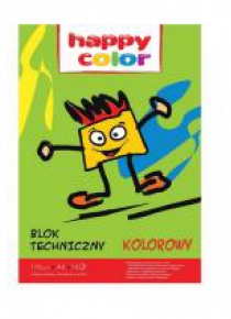 Blok techniczny kolor A3/10K 170g HAPPY COLOR