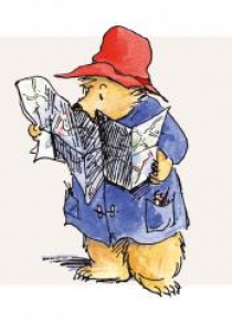 Karnet kwadrat z kopertą Paddington with Map