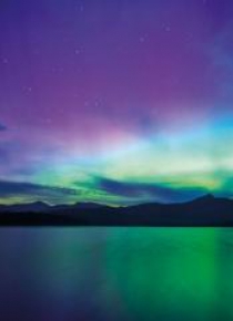 Karnet kwadrat z kopertą Northern light