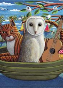 Karnet kwadrat z kopertą The Owl and the Pussycat