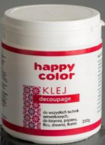 Klej do decoupage wiaderko 250g HAPPY COLOR