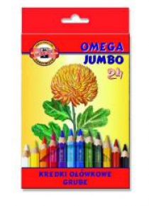 Kredki Omega Jumbo 24 kolory
