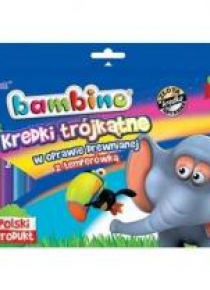 Kredki trójkątne drewniane 18 kolorów BAMBINO