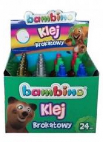 Klej brokatowy 35ml (24szt) BAMBINO