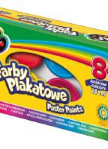 Farby plakatowe 8 kolorów 20ml AS
