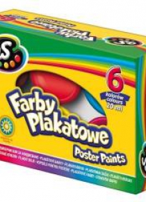 Farby plakatowe 6 kolorów 20ml AS