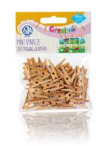 Spinacze drewniane 50szt Rustykalne klamerki ASTRA
