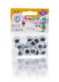 Oczy samoprzylepne 15 mm Oczy Arlekina ASTRA