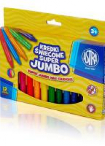 Kredki świecowe Super Jumbo 12 kolorów ASTRA