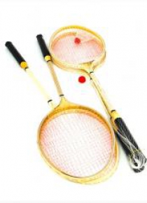Badminton drewniany z lotką