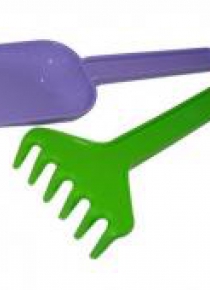 Łopatka i grabki do piasku 18cm 0507
