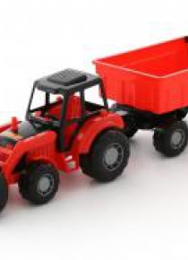 Traktor Majster z przyczepą i łyżką