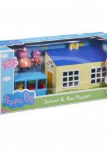 Peppa Pig - zestaw szkoła + autobus