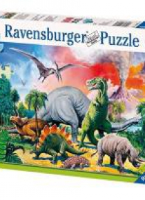 Puzzle 100 Pośród dinozaurów