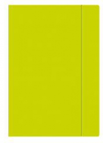 Teczka z gumką A4+ Fluo limonkowa (10szt)