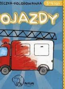 Książeczka - kolorowanka. Pojazdy 3-4 lata