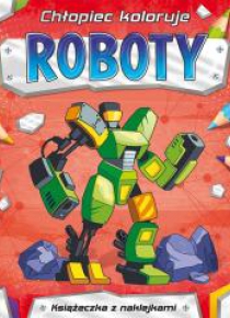 Chłopiec koloruje. Roboty