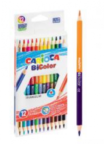 Kredki ołówkowe trójkątne BiColor 12/24 CARIOCA