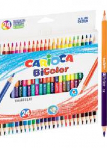 Kredki ołówkowe trójkątne BiColor 24/48 CARIOCA