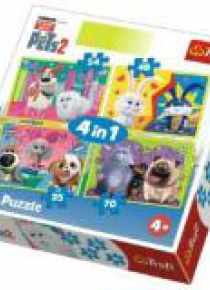 Puzzle 4w1 Sekretne życie zwierząt TREFL