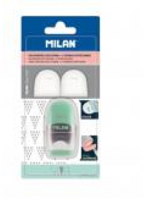 Temperówko-gumka Capsule Silver + 2 gumki MILAN