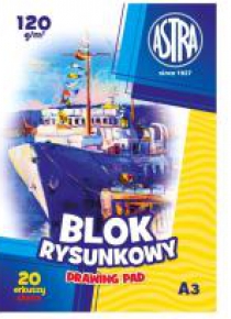 Blok rysunkowy A3/20K 120g (10szt) ASTRA