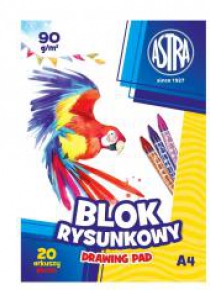 Blok rysunkowy A4/20K 90g (10szt) ASTRA