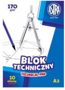 Blok techniczny A3/10K 170g (10szt) ASTRA