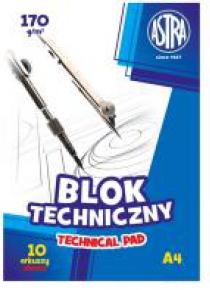 Blok techniczny A4/10K 170g (10szt) ASTRA