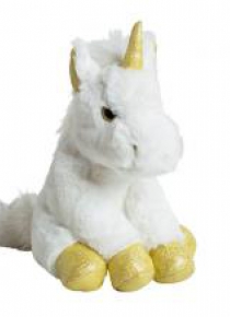 Jednorożec biało/złoty 35cm MOLLI TOYS
