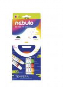Farby tempera w tubie 12 kolorów NEBULO
