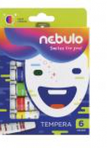 Farby tempera w tubie 6 kolorów NEBULO