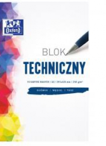 Blok techniczny A3/10K 250G biały (10szt) OXFORD