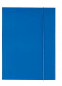 Teczka A4 kartonowa z gumką niebieska 300g D.RECT