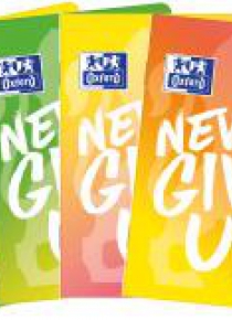 Zeszyt A4/60K kratka Never Give Up (5szt) OXFORD