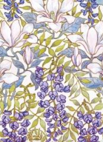 Karnet 17x14 cm z kopertą Magnolia wallpaper
