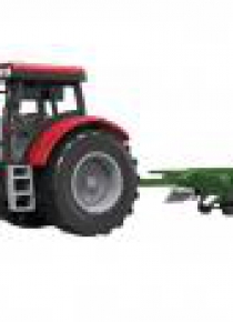 Traktor z maszyną rolniczą, dźwiękami i światłem