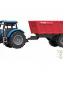 Traktor z przyczepą, dźwiękami i światłem
