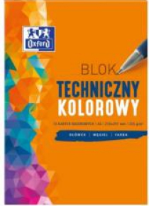 Blok techniczny A4/10K 225G kolor (20szt) OXFORD