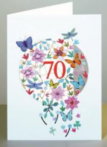 Karnet F70 wycinany + koperta Urodziny 70