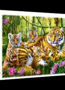 Puzzle 500 Rodzina tygrysów TREFL