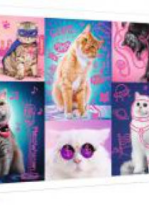 Puzzle 1000 Neon Color Line - Super cats TREFL