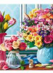 Puzzle 1500 Kwiaty w wazonach TREFL