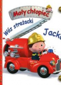 Mały chłopiec. Wóz strażacki Jacka w.2019