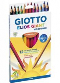 Kredki ołówkowe Elios Giant Triangular 12 kolorów