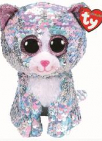 Beanie Boos - Cekinowy Niebieski Kotek 24cm
