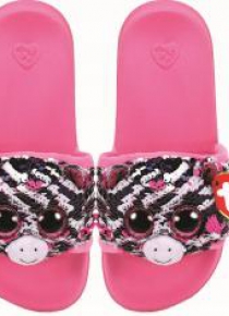 Ty Fashion cekinowe kapcie - Zebra rozm.S