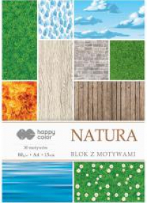 Blok z motywami Natura A4/15K 80g HAPPY COLOR
